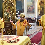 В Неделю 8-ю по Пятидесятнице, день памяти пророка Илии, глава епархии совершил Литургию в Успенском кафедральном соборе